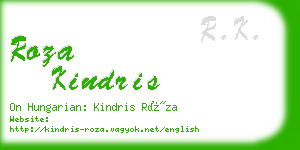 roza kindris business card